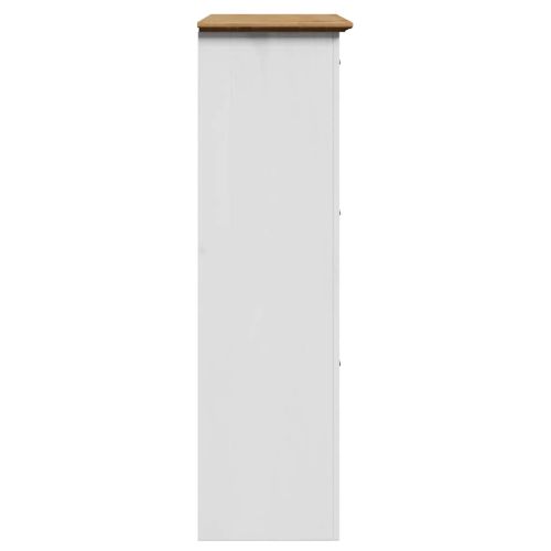 Поставка за обувки BODO бяла и кафява 80x35x118 см