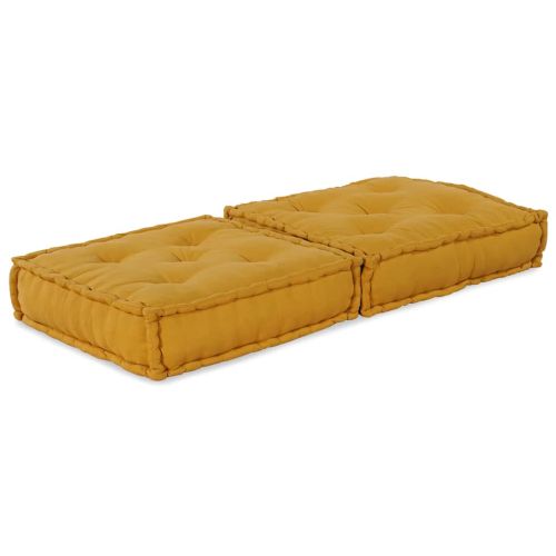 Модулен диван, жълт, 70x70x36, плат