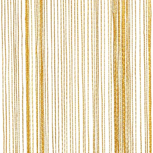 Завеси от конци, 2 бр., златни, 100x250 см