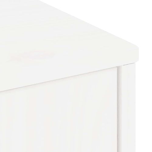ТВ шкаф „ODDA“ бял 79x24x40 см масивна дървесина бор