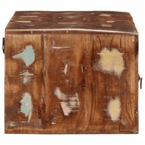 Стенен ТВ шкаф 100x32x25 см, масивна дървесина, регенерирана