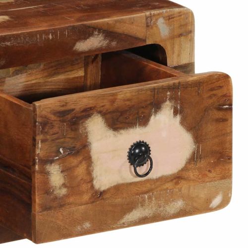 Стенен ТВ шкаф 100x32x25 см, масивна дървесина, регенерирана
