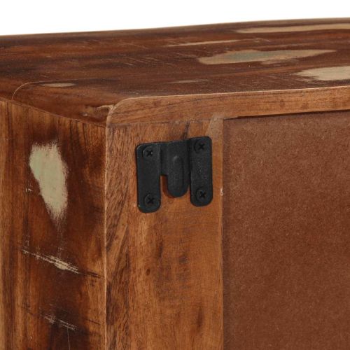 Стенен ТВ шкаф 100x32x25 см, масивна дървесина, регенерирана