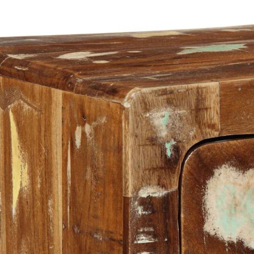 Стенен ТВ шкаф 100x32x25 см, масивна дървесина, регенерирана