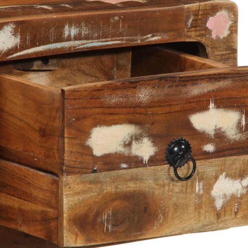 Стенен ТВ шкаф 100x32x25 см, масивна дървесина, регенерирана