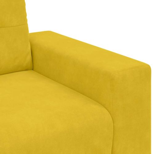 Диван-канапе, жълт, 180x77x82 см, кадифе