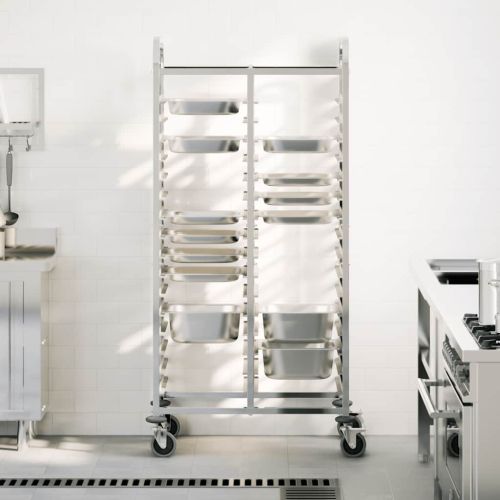 Количка за тави с 32 GN контейнера 75x55x162,5 см неръждаема стомана