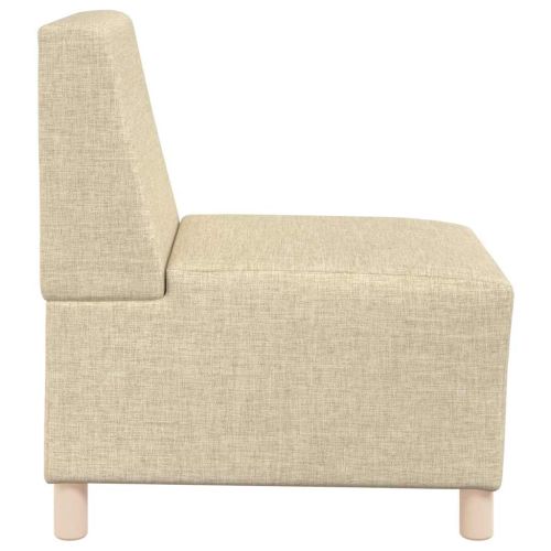 Модулен диван без подлакътници, кремав, 55 см, плат