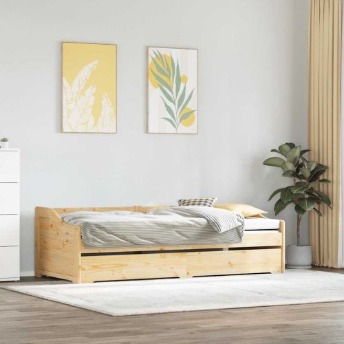 Кушетка с издърпващ се матрак без матрак IRUN 90x200 см