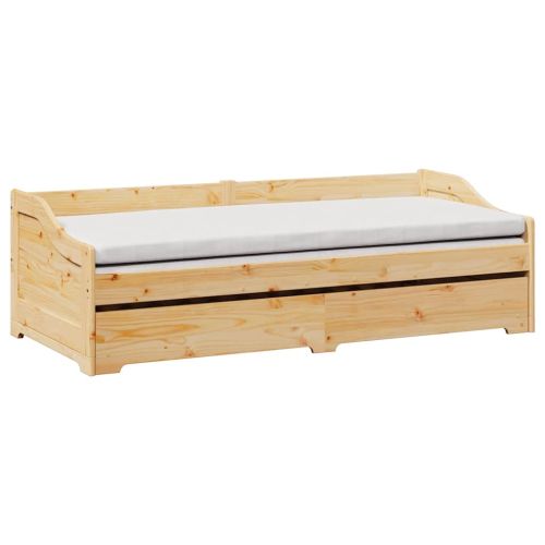 Кушетка с издърпващ се матрак без матрак IRUN 90x200 см