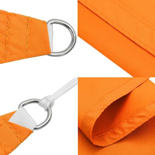 Сенник за слънце, платно, оранжев, 7x5x5 м, 100% полиестер, оксфорд