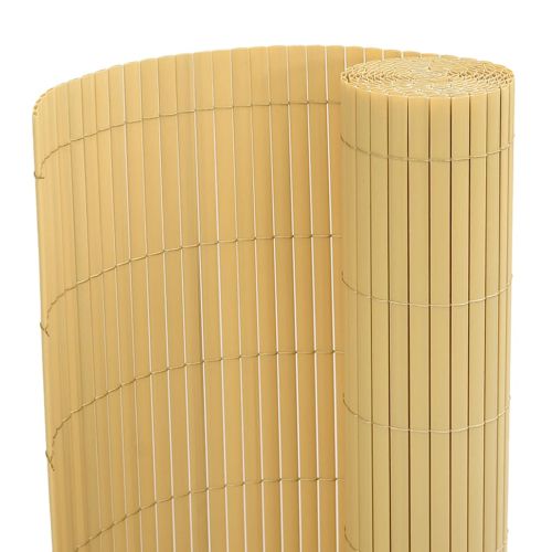 Градинска ограда, двустранна, жълта, 1,8x3 м, PVC