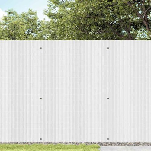 Градинска ограда, двустранна, бяла, 1,8x5 м, PVC