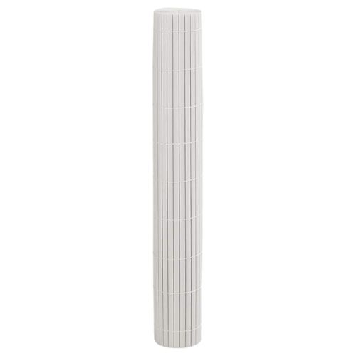 Градинска ограда, двустранна, бяла, 1,8x5 м, PVC