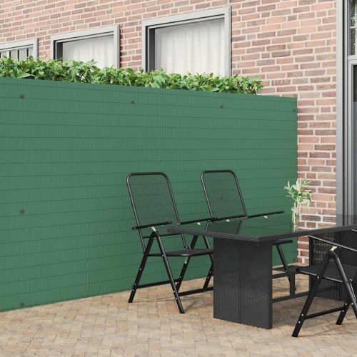 Градинска ограда, двустранна, зелена, 1,8x5 м, PVC