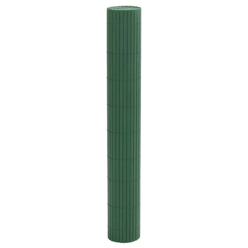 Градинска ограда, двустранна, зелена, 1,8x5 м, PVC