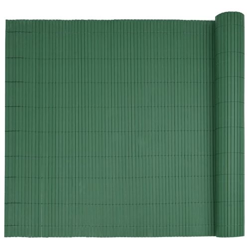 Градинска ограда, двустранна, зелена, 1,8x5 м, PVC