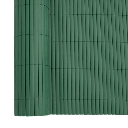 Градинска ограда, двустранна, зелена, 1,8x5 м, PVC