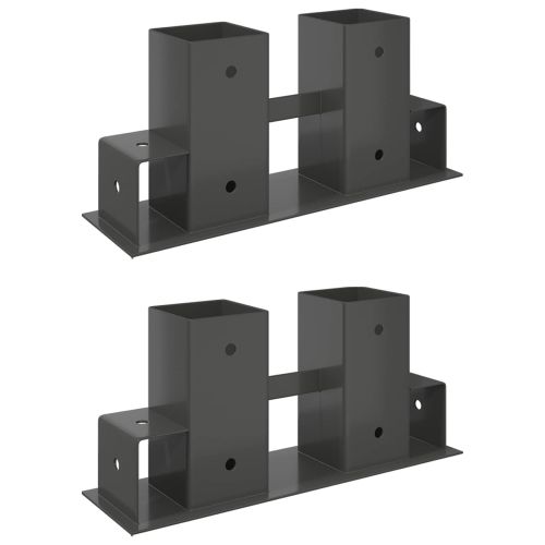 Помощник за подреждане на дърва 2 pcs Антрацит 34 x 10 x 15 см