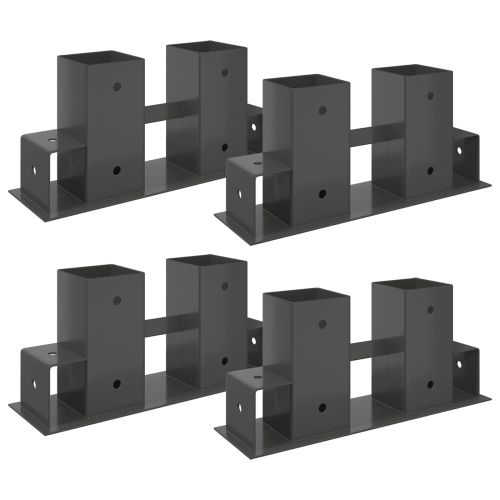 Помощник за подреждане на дърва 4 pcs Антрацит 34 x 10 x 15 см
