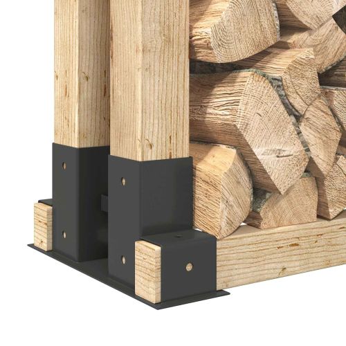 Помощник за подреждане на дърва 12 pcs Антрацит 34 x 10 x 15 см