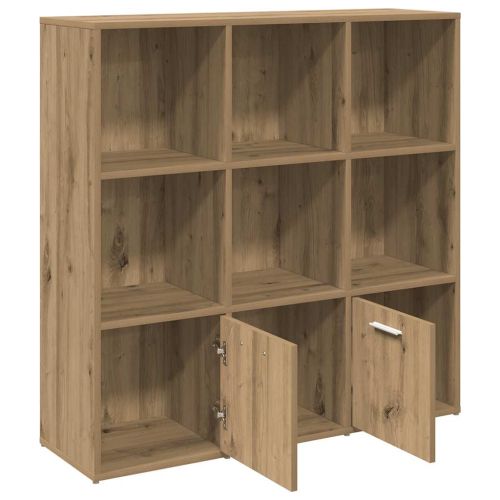 Библиотека, занаятчийски дъб, 98x29x97,5 см, инженерно дърво