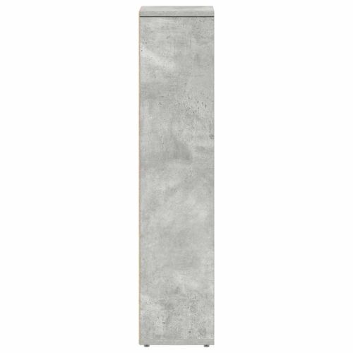 Шкаф за баня с поставка за ролки, бетонно сив, 20,5x20x90 см