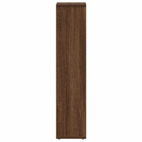 Шкаф за баня с поставка за ролкови ролки, кафяв дъб, 20,5x20x90 см