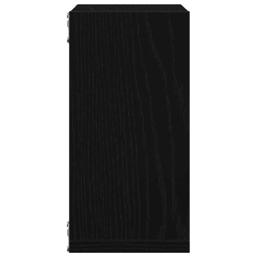 Стенни кубични рафтове, 2 бр., черен дъб, 30x15x30 см, инженерно дърво