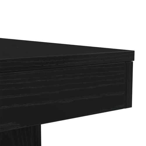 Холна маса с LED осветление, черен дъб, 90x50x40 см