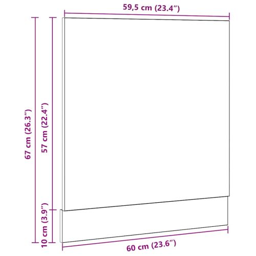 Панел за съдомиялна машина Lyon черен дъб 60x1,5x67 см, инженерно дърво