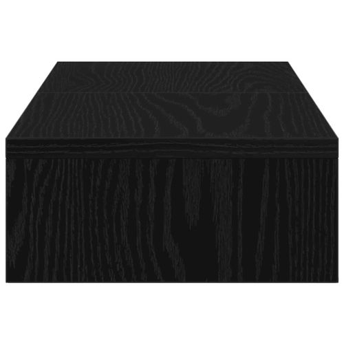 Стойка за монитор, регулируема, черен дъб, 60x24x10,5 см, инженерно дърво