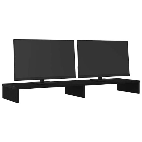 Стойка за монитор, черен дъб, 100x27x10 см, инженерно дърво