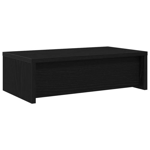Стойка за монитор с чекмеджета, черен дъб, 50x27x15 см, инженерно дърво
