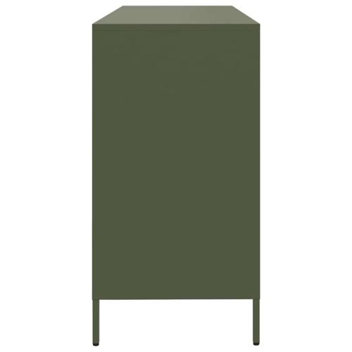 Бюфет маслиненозелен 135x39x73,5 см студеновалцувана стомана