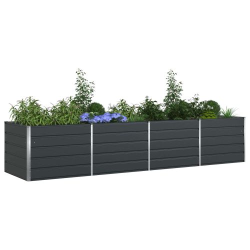 Кашпа Антрацит 385 x 100 x 75 см Галванизирана стомана