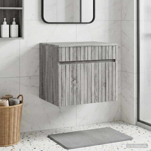 Стенно Баня Кабинет Сив Сонома 59 x 44,5 x 50 см