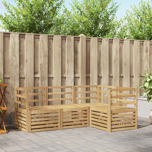 Комплекти дивани 4 pcs Бяло 185,5 x 126,5 x 73 см