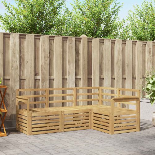 Комплекти дивани 4 pcs Бяло 187,5 x 128,5 x 73 см
