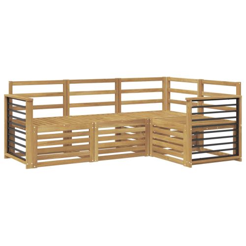 Комплекти дивани 4 pcs Бяло 187,5 x 128,5 x 73 см