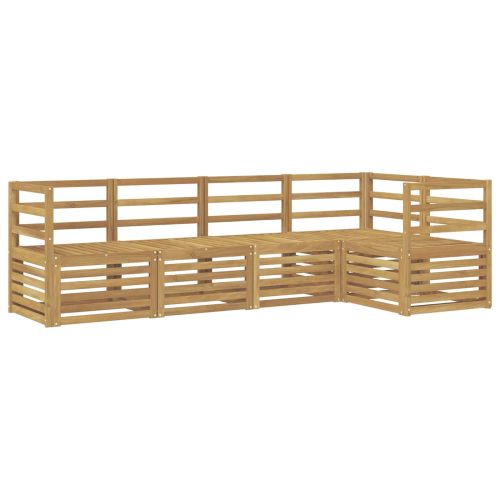 Комплект дивани за открито 5 pcs Бяло 245 x 126,5 x 73 см