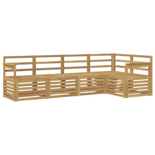 Комплект дивани за открито 5 pcs Бяло 247 x 128,5 x 73 см