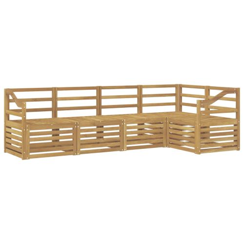 Комплект дивани за открито 5 pcs Бяло 245 x 126,5 x 73 см