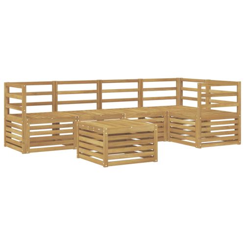 Комплект дивани за открито 6 pcs Бяло 59 x 59 x 37 см
