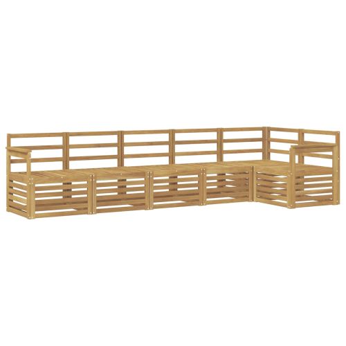 Комплект дивани за открито 6 pcs Бяло 306 x 128,5 x 73 см