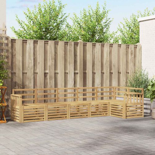 Комплект дивани за открито 6 pcs Бяло 306 x 128,5 x 73 см