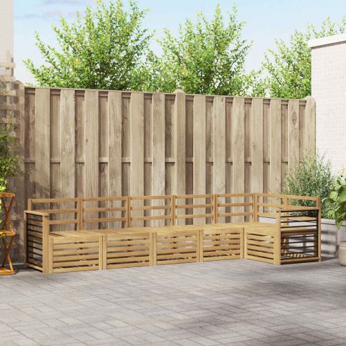 Комплект дивани за открито 6 pcs Бяло 306 x 128,5 x 73 см