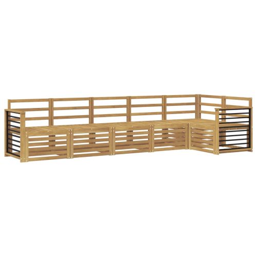 Комплект дивани за открито 6 pcs Бяло 306 x 128,5 x 73 см