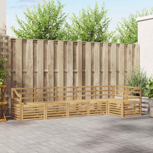 Комплект дивани за открито 6 pcs Бяло 304 x 126,5 x 73 см