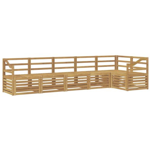 Комплект дивани за открито 6 pcs Бяло 304 x 126,5 x 73 см